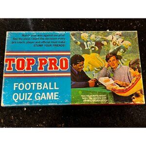 Vintage 1970s Top Pro Football NFL Quiz Card Game 36 Cards Edu-Cards IN BOX
